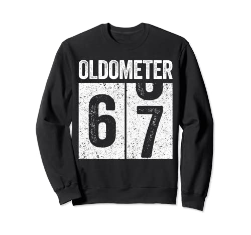 Oldometer 67 - Camiseta para regalo de cumpleaños 67 Sudadera