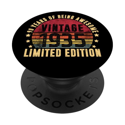 Vintage 1935 Edición Limitada Divertido 90 Años 90 Cumpleaños PopSockets PopGrip Adhesivo