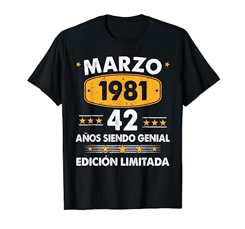 Playera Cumpleaños 40 Años Hombre Regalo 1981 Retro Vintage –