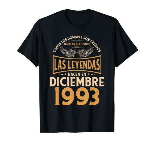 Cumpleaños Hombre Regalos Las Leyendas Diciembre 1993 Camiseta