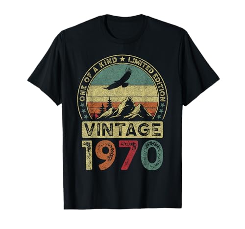 Vintage 1970, Edición limitada, 55 Cumpleaños, 55 Años Camiseta