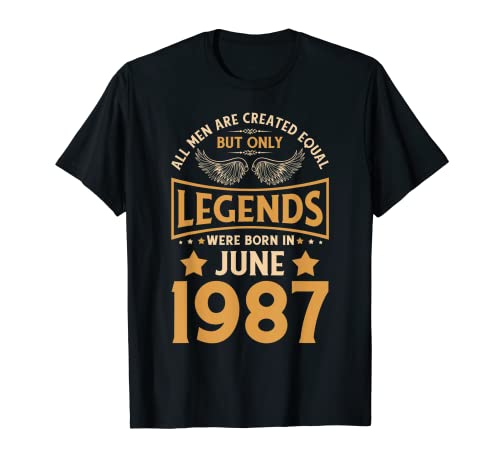 Las leyendas de cumpleaños nacieron en junio de 1987. Camiseta