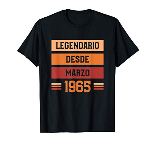 56.o Regalo Cumpleaños Legendario Desde Marzo 1965 Camiseta