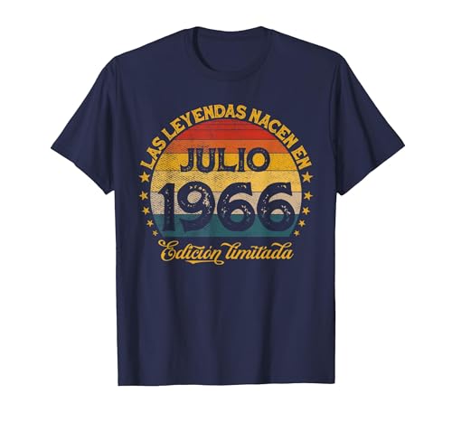 Las Leyendas Nacen En Julio 1966 54 años Cumpleaños Camiseta, Hombre, Azul Marino, XL