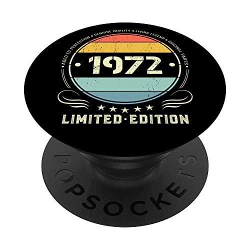 1972 edición limitada 1972 cumpleaños Popsocket para mujeres y hombres PopSockets PopGrip...