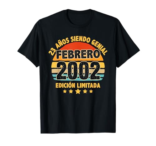 Febrero 2002 23 Años Hombre Cumpleaños Regalo Febrero 2002 Camiseta