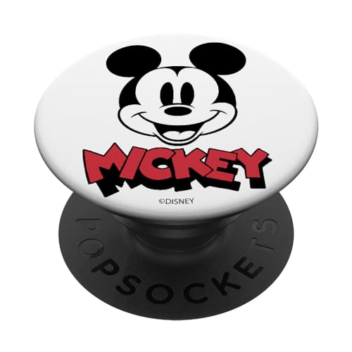 Popsockets- Disney Mickey And Friends Mickey Simple Text Portrait Agarre y Soporte para Teléfonos y...