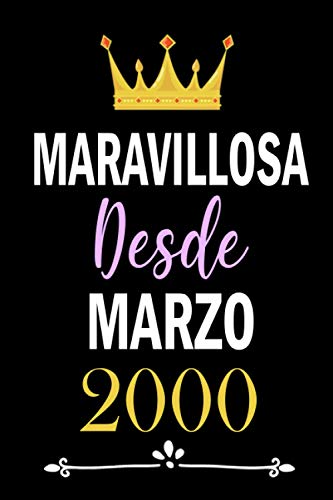 Maravilloso desde Marzo 2000: cuaderno cumpleaños, regalos de cumpleaños para hombres, mujeres, 21...