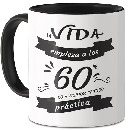 I LOVE MOM Taza 60 Cumpleaños Aniversario Mujer Hombres Tazas Desayuno Originales para Regalar...
