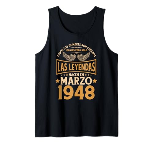 Cumpleaños Hombre Regalos Las Leyendas Marzo 1948 Camiseta sin Mangas