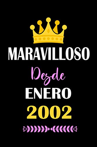 Maravilloso desde enero 2002: cuaderno de cumpleaños, regalos de cumpleaños para niños, niñas,...