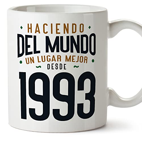 MUGFFINS Tazas 1993 Cumpleaños - En Español - Haciendo del Mundo un Lugar Mejor - 11 oz / 330 ml -...