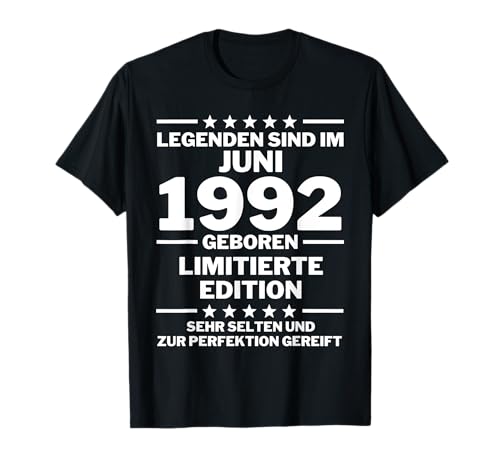 Las leyendas nacen en junio de 1992 30 cumpleaños Camiseta