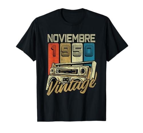 Noviembre 1950 Vintage - 75 Años Regalo Cumpleaños Hombre Camiseta