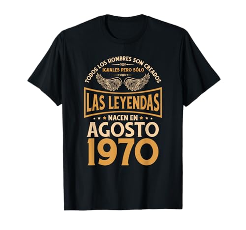 Cumpleaños Hombre Regalos Las Leyendas Agosto 1970 Camiseta