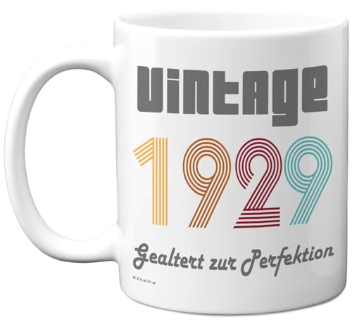 Taza de cerámica de 325 ml, apta para lavavajillas, diseño vintage de 1929