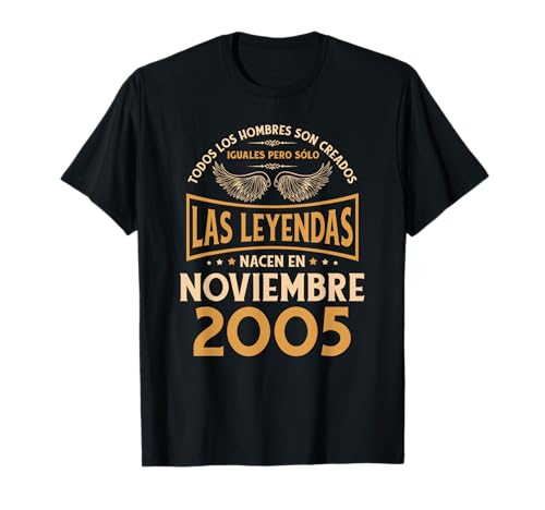 Cumpleaños Hombre Regalos Las Leyendas Noviembre 2005 Camiseta