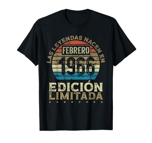 Las Leyendas nacen en Febrero de 1966 - 59 Años Cumpleaños Camiseta