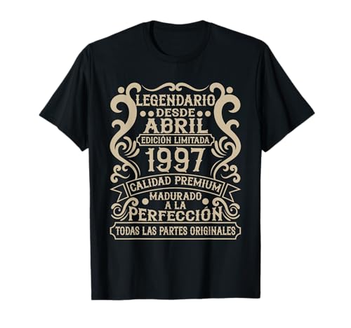 Legendario Desde Abril 1997 - Cumpleaños 29 Años Camiseta