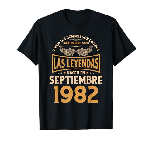 Cumpleaños Hombre Regalos Las Leyendas Septiembre 1982 Camiseta