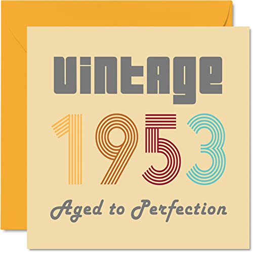Tarjetas de cumpleaños número 71 para hombres y mujeres – Vintage 1953 Aged To Perfection –...