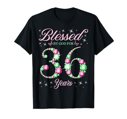 Bendecido por Dios para una Fiesta de cumpleaños número 36 para niños de 36 años Camiseta