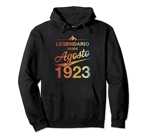100 cumpleaños Nacido en Agosto de 1923 Vintage 100 años Sudadera con Capucha