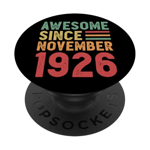 Impresionante regalo de 100 cumpleaños desde noviembre de 1926 PopSockets PopGrip Adhesivo