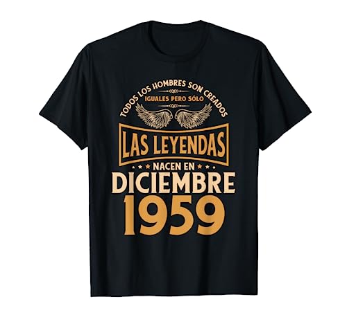 Cumpleaños Hombre Regalos Las Leyendas Diciembre 1959 Camiseta