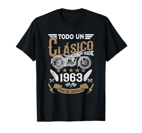 Motero Todo Un Clásico Nacido En 1963 Cumpleaños Camiseta