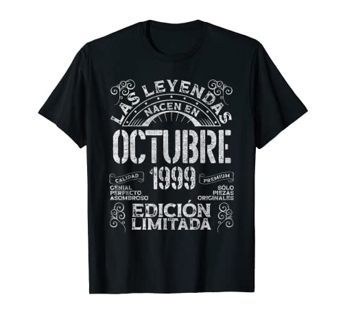 Las Leyendas Nacen En Octubre 1999 24 Años Cumpleaños Camiseta
