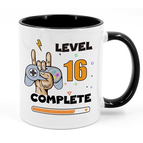 Tarklanda Taza de 16 cumpleaños, Regalo para Adolescente de 16 años, Taza de café para Juegos,...