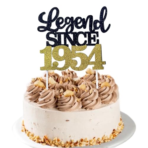 LIANRISES Decoracion Tarta 71 Cumpleaños Legend SINCE 1954 Topper De Tarta 71 Años Decoracion...