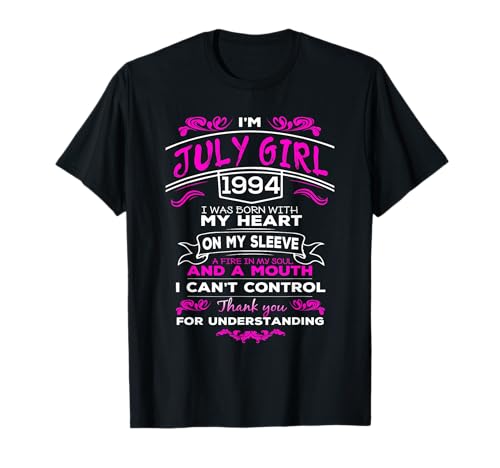 Nacido en julio de 1994 Soy niña de julio de 1994 Cumpleaños Camiseta