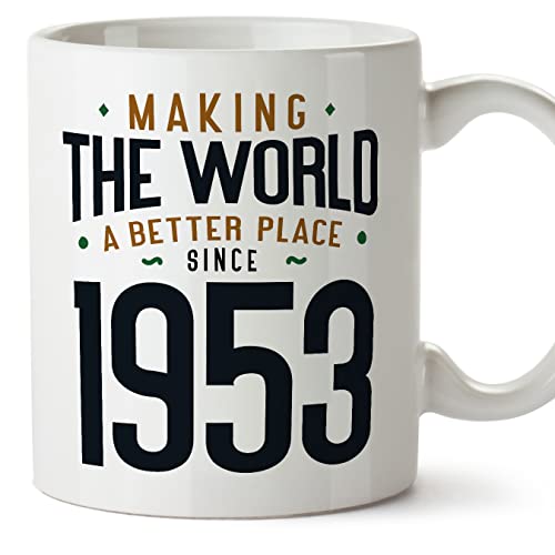 MUGFFINS Tazas 1953 Cumpleaños - En Inglés - Making the World a Better Place - 11 oz / 330 ml -...