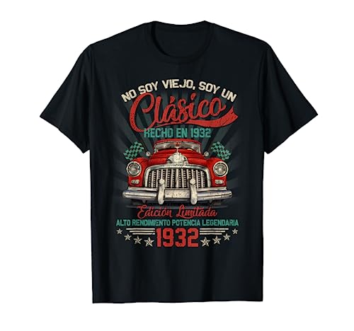 Clásico Hecho En 1932 Cumpleaños 92 Años Camiseta