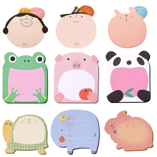 COYUN 9 Paquete Notas Adhesivas De Animales, Post It Pequeños, Sticky Notes,Notas Adhesivas...