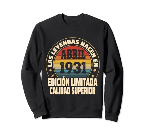 Edición Limitada Abril 1931 - Cumpleaños 93 Años Sudadera