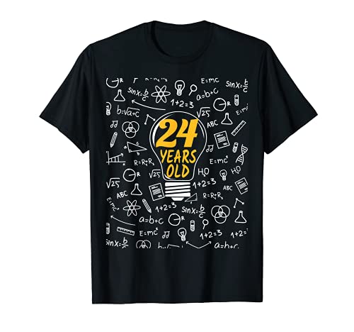 24 Años Cumpleaños regalo matemáticas hombres mujeres Camiseta