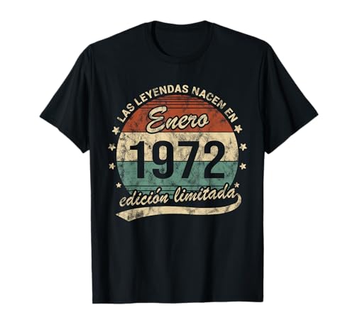 Leyendas Nacen En Enero 1972 Cumpleaños Hombre Mujer Camiseta