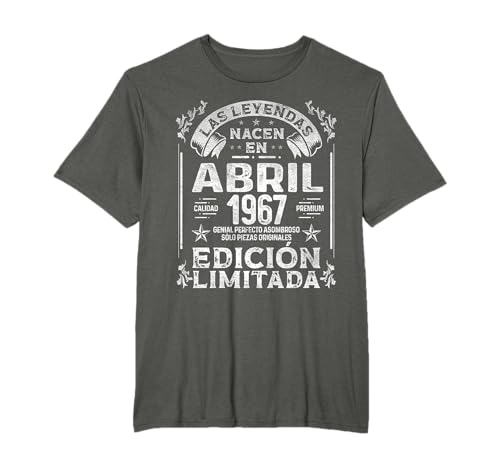 Las Leyendas nacen en Abril de 1967 - 58 Años Cumpleaños Camiseta