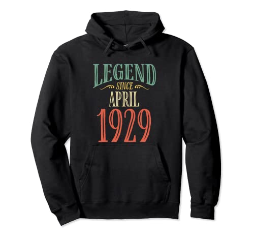 Leyenda desde abril de 1929 Diseño de cumpleaños Sudadera con Capucha