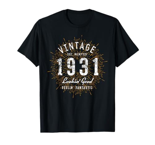 Retro Cumpleaños 1931 Vintage Camiseta