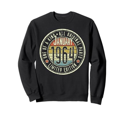 Edición Limitada Retro de enero de 1964 para cumpleaños número 61 Sudadera