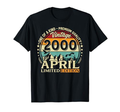 26 cumpleaños Hombre Mujer Regalo Abril 2000 Camiseta