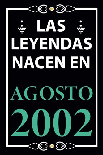 Las leyendas nacen en Agosto 2002: Regalo de cumpleaños perfecto para hombre y mujer de 19 años I...