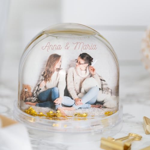 Wanapix | Bola de Estrellas Personalizada con 2 Fotos | Personalizado con Foto y Texto | Relleno de...