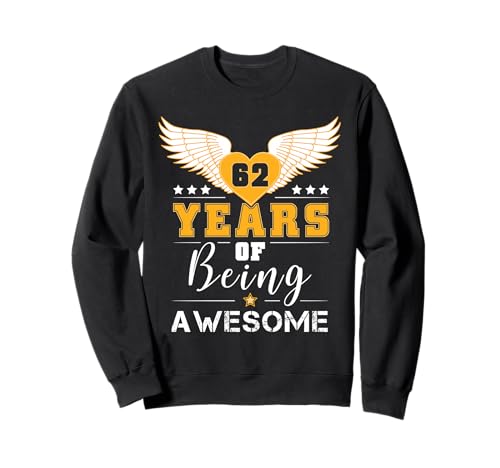Vintage 62 cumpleaños Hombres 62 años Regalos 62 cumpleaños Sudadera
