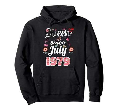 Impresionante desde Julio 1979 flores 1979 Julio Cumpleaños Sudadera con Capucha