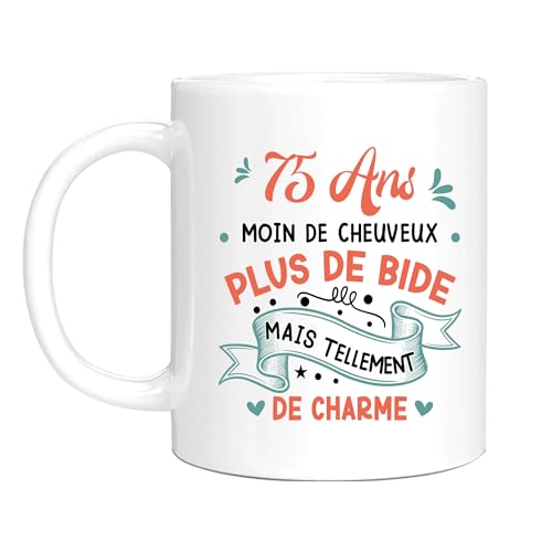 HALUMI - Taza de 75 años de cumpleaños – Taza original Humour Rigolo nacida en 1949 – Idea de...